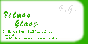 vilmos glosz business card